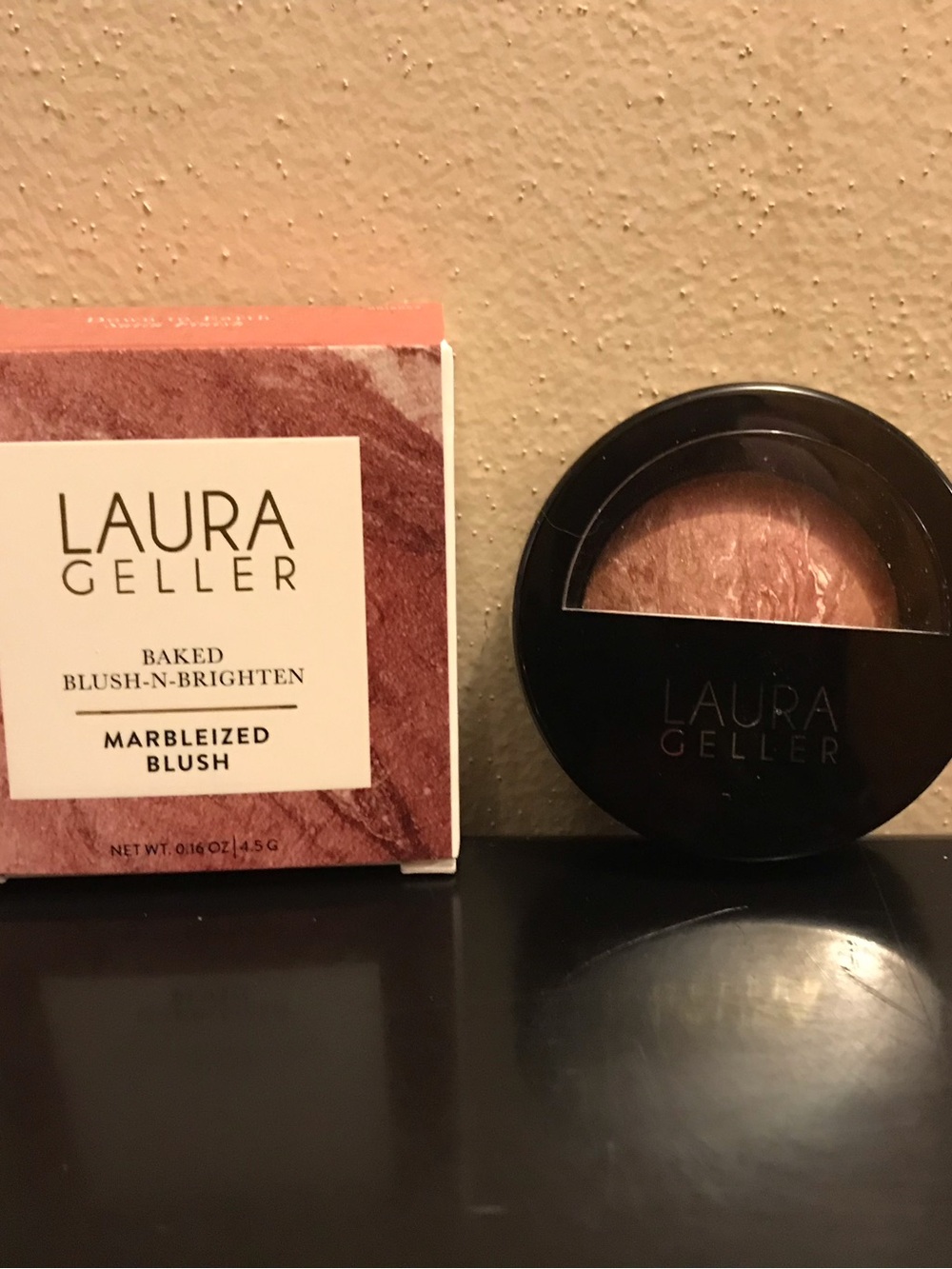 Laura Geller Baked Marbleized Blush - Pink Down to Earth Satin Finish.